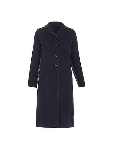 Hermès Hermes solid black double face pure cashmere coat (view 1)