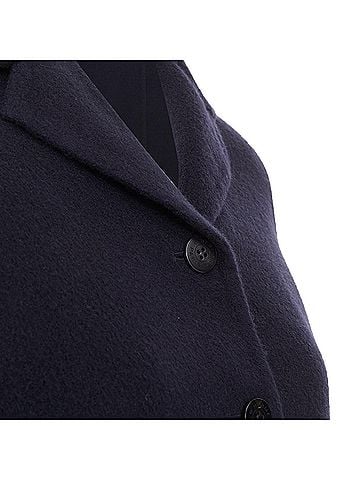 Hermès Hermes solid black double face pure cashmere coat (view 2)