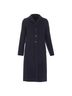 Hermès 100% Wool Black Hermes solid black double face pure cashmere coat Size 2 - photo 9