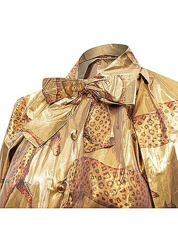 Gucci Gucci animal print pussy bow shirt blouse (view 2)