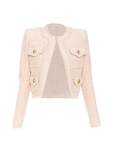Balmain Balmain cropped tweed jacket (view 1)