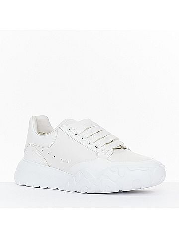 Alexander McQueen Alexander McQueen 2020 Court White Leather Trainers (view 2)