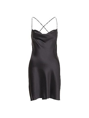 Saint Laurent Saint Laurent silk cowl neck open back dress (view 1)