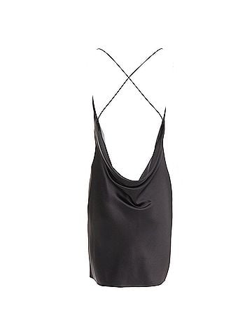 Saint Laurent Saint Laurent silk cowl neck open back dress (view 2)