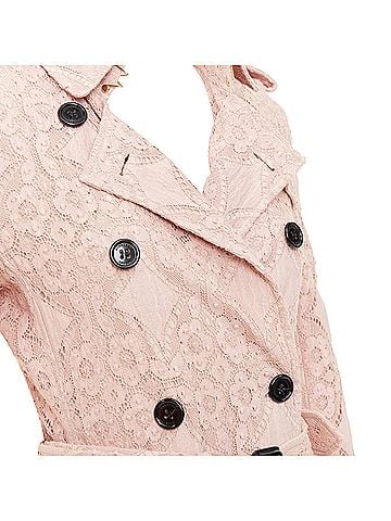 Burberry Burberry Kensington pink lace trench coat (view 2)