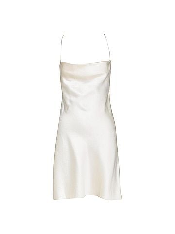 Saint Laurent Saint Laurent Bridal silk cowl neck slip dress (view 1)