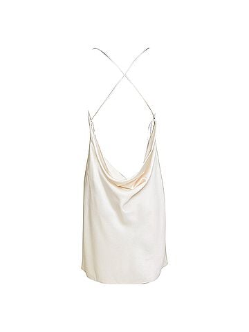 Saint Laurent Saint Laurent Bridal silk cowl neck slip dress (view 2)