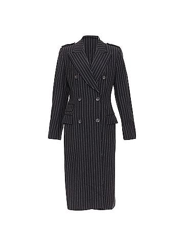 Gucci Gucci Tom Ford black wool pinstripe overcoat (view 1)