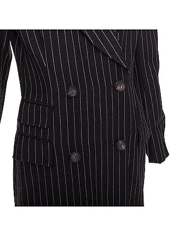 Gucci Gucci Tom Ford black wool pinstripe overcoat (view 2)
