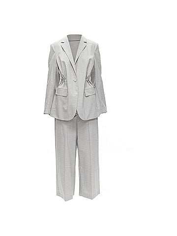 Theory Theory Drape wool drawstring cinched blazer pants set (view 1)