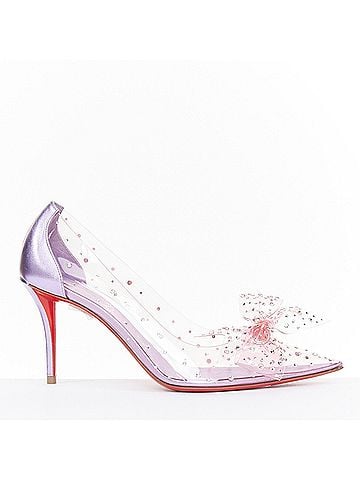 Christian Louboutin CHRISTIAN LOUBOUTIN Jelly Strass 80 metallic lilac crystal PVC bow pump EU37 (view 1)