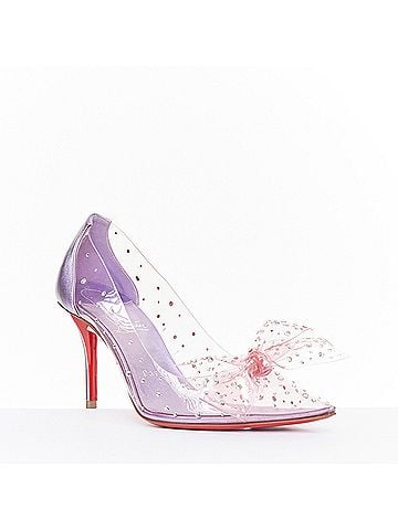 Christian Louboutin CHRISTIAN LOUBOUTIN Jelly Strass 80 metallic lilac crystal PVC bow pump EU37 (view 2)