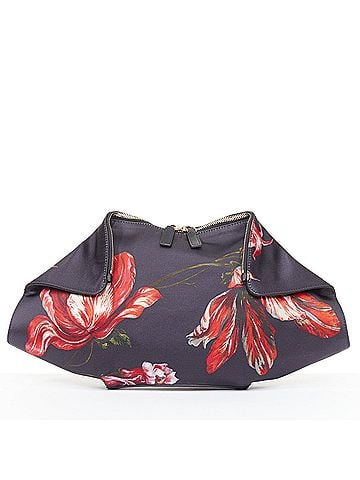Alexander McQueen Alexander McQueen De Manta Tup floral print silk clutch bag (view 1)