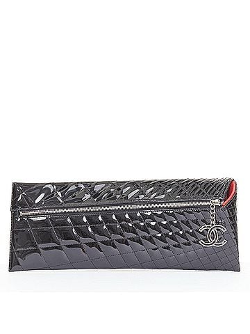 Chanel Chanel Kaleidoscope patent geometric quilting asymmetric clutch (view 1)