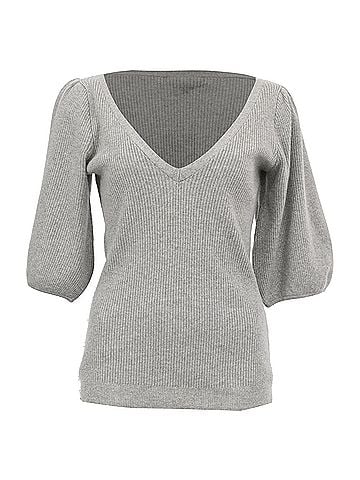Ralph Lauren Ralph Lauren V-Neck Ribbed-Knit Sweater in Grey Cashmere (view 1)