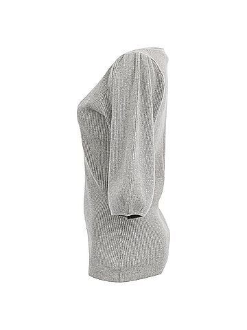 Ralph Lauren Ralph Lauren V-Neck Ribbed-Knit Sweater in Grey Cashmere (view 2)