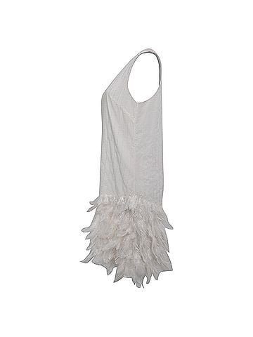 Cynthia Steffe Cynthia Steffe "White Heron" Shift Mini Dress in White Polyester (view 2)