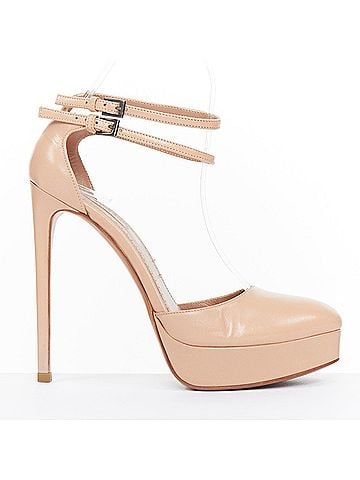 Alaïa Alaia 2012 White Leather Double Ankle Strap Platform Pumps (view 1)