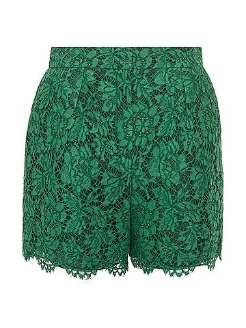 Mario Valentino Valentino Green Floral Guipure Lace Shorts (view 1)