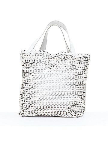 Alaïa Alaia Le Mina White Leather Travel Tote Bag (view 1)