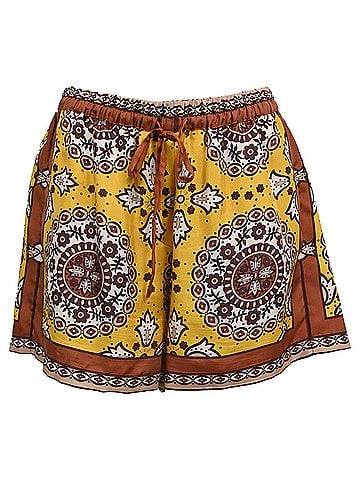 Nili Lotan Nili Lotan Printed Shorts in Multicolor Silk (view 1)