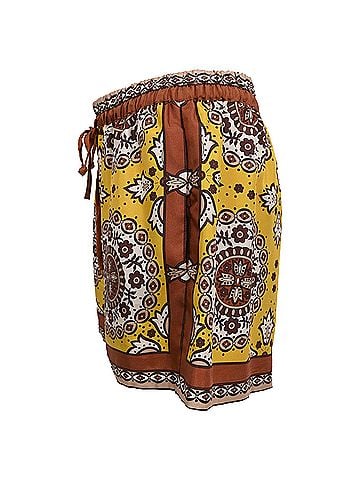 Nili Lotan Nili Lotan Printed Shorts in Multicolor Silk (view 2)