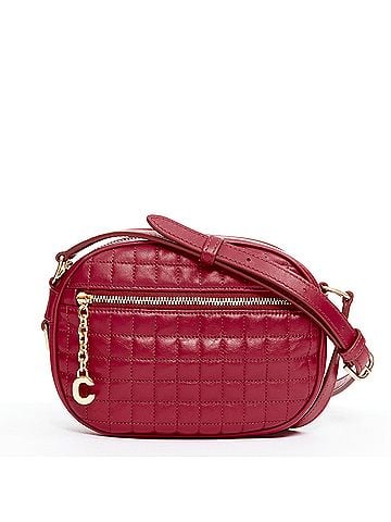 Céline CELINE Hedi Slimane 2019 C Charm red quilted small crossbody camera bag (view 1)