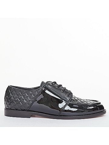 Chanel CHANEL 2017 Paris Havana black matelasse quilted panel derby oxfords EU38.5C (view 1)