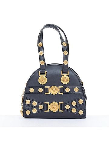 Versace Versace 2018 Tribute Black Leather Medallion Bag (view 1)