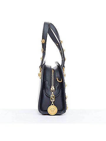 Versace Versace 2018 Tribute Black Leather Medallion Bag (view 2)