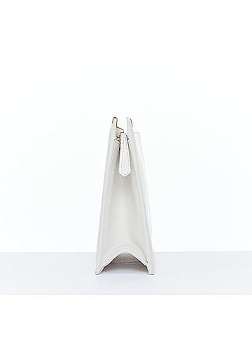 Saint Laurent Saint Laurent Lutetia Gold Bar White Leather Clutch Bag (view 2)
