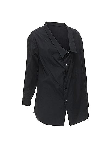 Comme des Garçons Comme des Garcons asymmetric scoop collar oversized shirt (view 1)
