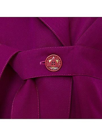 Karl Lagerfeld Karl Lagerfeld purple magenta wool wide lapel belted jacket (view 2)