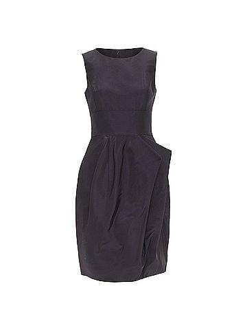 Oscar De La Renta Oscar de la Renta pleated side tulip skirt silk dress (view 1)
