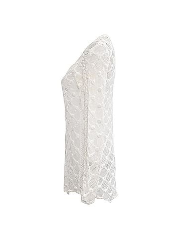 Isabel Marant Isabel Marant Embroidered Lace Long Sleeve Top in White Cotton (view 2)