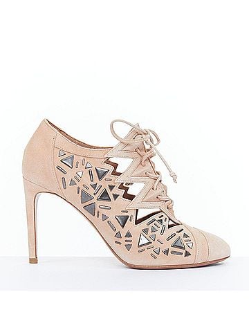 Alaïa Alaia 2014 Adelia Pink Suede Micro Stud Booties (view 1)