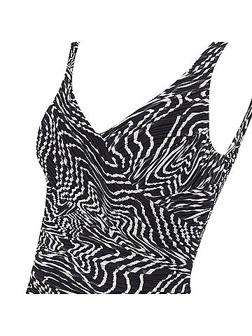 Versace Versace silk swirl print ruche pleated cocktail dress (view 2)