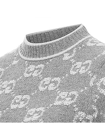 Gucci Gucci wool GG monogram intarsia boucle crop sweater (view 2)