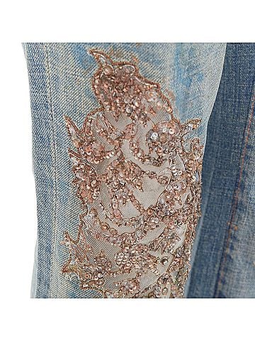 Ralph Lauren Ralph Lauren Purple Label sequin floral flared jeans (view 2)