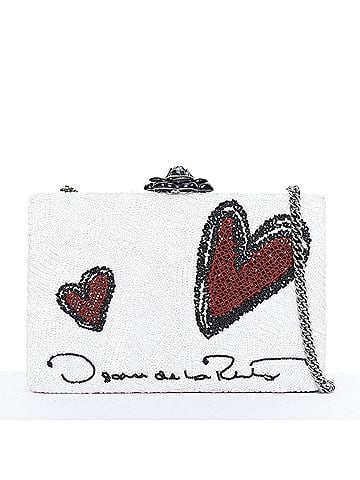 Oscar De La Renta Oscar de la Renta 2018 Rogan Black Leather Sequin Clutch (view 1)