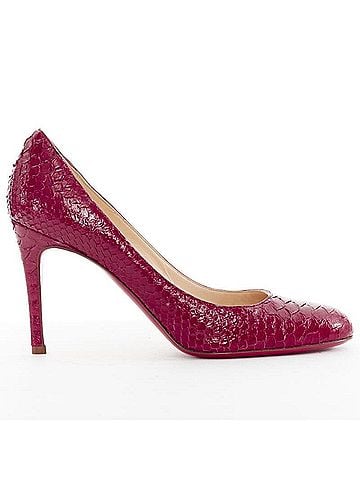 Christian Louboutin Christian Louboutin Leather Round Toe Pumps (view 1)