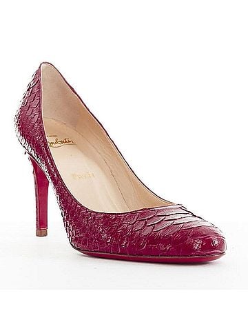 Christian Louboutin Christian Louboutin Leather Round Toe Pumps (view 2)