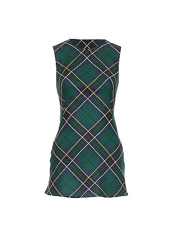Alexander McQueen Alexander McQueen tartan wool sleeveless mini dress (view 1)