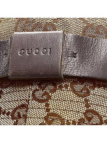 Gucci Gucci brown GG monogram leather trim bucket hat (view 2)