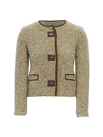 Isabel Marant Isabel Marant Kios wool boucle suede twist lock jacket (view 2)