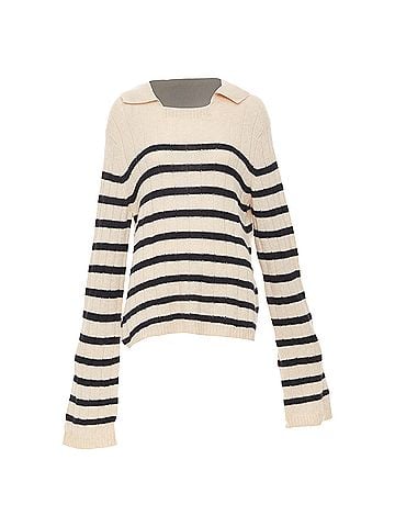 Khaite Khaite 2022 Mateo Black Stripe Cashmere Sweater (view 1)