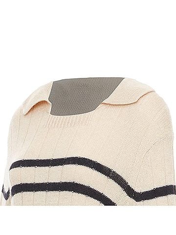Khaite Khaite 2022 Mateo Black Stripe Cashmere Sweater (view 2)