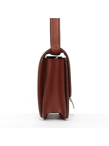 Céline Celine Classic Box tan brown calfskin gold clasp crossbody bag (view 2)