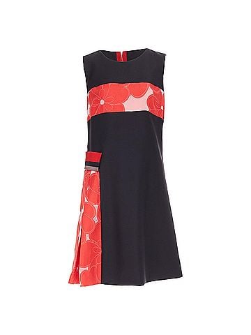 Giorgio Armani Giorgio Armani Floral Jacquard wool blend asymmetric dress (view 1)