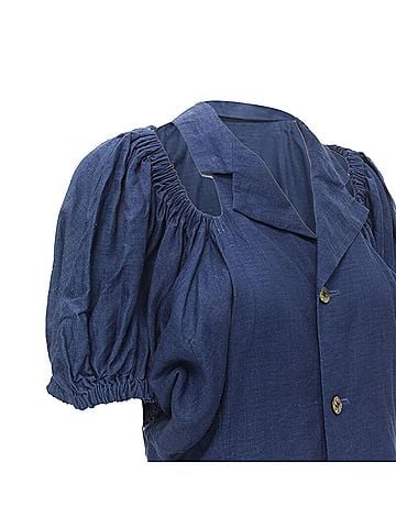 Comme des Garçons Comme des Garcons linen ruched sleeve cut out top set (view 2)